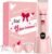 Bikini Trimmer for Women, 3-in-1 Electric Razors for Women, IPX7 Waterproof Rechargeable Cordless Pubic Hair Shaver, with LED Display, for Ladies Bikini Pubic, Face, Underarms, Legs(Pink)
