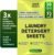 Zero Trace All Natural Laundry Detergent Sheets Eco Friendly – Laundry Soap – Travel Laundry Detergent with Fresh Scent (72 Loads 36 Sheets)
