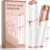 Facial Hair Removal for Women: Painless Rechargeable Face Shaver Electric Hair Remover Device for Peach Fuzz Upper Lip Chin (White)