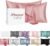 Silk Pillow Cases 2 Pack Made in USA,19 Momme- Real Mulberry Silk Pillowcase for Hair and Skin-Zipper Closure, Anti Wrinkle, Anti Acne, Oeko-TEX Certified (Dusty Rose 2 Pack, Queen 20”x30”)