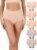 AIRCUTE Washable Absorbency Incontinence Underwear for Women Reusable Leak Proof Protective Panties for Bladder Leaks 52ml 5 Pack (X-Large, 3 Beige 2 Blush)