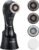 Facial Cleansing Brush, Electric Face Scrubber Rechargeable Exfoliator IPX-7 Waterproof Rotating Cleanser for Exfoliating, Massaging and Deep Cleansing for Women & Men with 4 Brush Heads Black