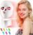 Red Light Therapy Mask for Face & Neck, Cordless LED Light Therapy Mask, Red & Infrared Light, USB-C Rechargeable, Portable for Home Working Travel Yoga Sleep