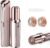 tuokiy Women Facial Hair Remover Device Battery Operated with 2 Replacement Heads,Ladies Face Shaver for Peach Fuzz Upper Lip,Chin, Facial Hair Removal for Women, Rose Gold