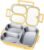 KTKUDY Stainless Steel Bento Box for Kids & Adults – 25 oz – Leakproof 3 Compartment Metal Lunch Container – 18/8 Stainless Steel Lunch Box Kids – Ideal for School, Office & Outdoor (Yellow)