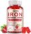 ZHPHK Iron Supplement Gummies, 65mg Iron for Women Men Kids, Natural Vegan Iron Gummy with Folate Gentle on Stomach, Gluten Free, Energy Support & Immune Health, 60 Gummies