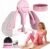 Thigh Trainer for Women, 360° Pelvic Floor Exercise Device with Resistance Band, 15-75LB Adjustable Resistance Thigh Workout Equipment for Inner Thigh Toner, Kegel Exercise, Pelvic Floor Muscle Repair