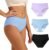 Mid Waist Incontinence Underwear for Women Cotton Washable Urine Leakproof Underwear Reusable Bladder Control Panties 40ml 3Pack (Large, 3 Color)