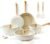 SENSARTE 17Pcs Ceramic Nonstick Cookware Set Non-toxic Healthy Pots and Pans Set Ceramic Kitchen Cooking Frying Pans with Stay-cool Handle, PFAS/PTFE/PFOA Free, Dishwasher Safe, Induction Compatible