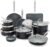 GreenPan 17 Piece Nonstick Swift Cookware Set, Ceramic PFAS-Free Pots & Pans with Lids, Dishwasher & Oven/Broiler Safe to 600F, Kitchen Cooking Set, Sauce, Saute, Stock, Griddle, Frying Pans, Gray