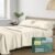 THREAD SPREAD 100% Organic Cotton Sheets King Size – 4 PC Organic Cotton King Percale Size Weave Sheet Set, Soft, Cooling, Crisp & Breathable, 16″ Deep Pocket Hotel Quality Bedding Set – Ivory