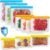 10 Pack Dishwasher Safe Reusable Bags, Leakproof Reusable Freezer Bags, BPA Free Food Storage Bags for Lunch Marinate Food Travel – 3 Gallon 3 Snack 4 Sandwich Bags