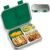 BOSEDSANG Stainless Steel Kids Leak-Resistant Bento Lunch Box, 3-Compartments with Silicone Container, Dishwasher-Safe, Child-Friendly Design for School, Picnics & Travel,BPA-Free (Green)