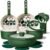 CAROTE 19Pcs Ceramic Cookware Set, Pots and Pans Set Non stick, Non Toxic Cookware Detachable Handle, Kitchen Cooking Set – Induction Cookware, Dishwasher/Oven Safe, PFAS Free, Green