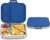 Howeemo Stainless Steel Bento Box Kids, Leak Proof Metal Bento Lunch Box,3 Compartments 304 Stainless Steel Bento Lunch Containers for School and Office, BPA-Free(Blue)