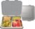 Bentgo Kids Stainless Steel Leak-Resistant Lunch Box – 3-Compartments with Bonus Silicone Container, Durable, Eco-Friendly, Dishwasher Safe, BPA-Free, Ideal for School, Ages 3+ (Silver)