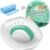RUGUO Sitz Bath for Toilet Seat – Yoni Steam Seat – Sitz Bath for Hemorrhoids and Postpartum Care – Portable Bidet BPA Free – Foldable Basin for Epsom Salt Soak – Green