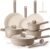 SENSARTE 20Pcs Pots and Pans Set Nonstick, Ceramic Cookware Set Non Stick, Non-toxic Healthy Kitchen Cooking Set, Induction Compatible, Dishwasher Safe, PFAS/PTFE/PFOA Free, TAUPE