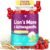 Organic Ashwagandha Gummies & Lions Mane Gummies with 4 Adaptogens| Brain Supplements for Memory and Focus, Stress, Energy, Immune, Sleep| Cortisol Supplements for Women & Men| Berry Flavor, 60 Counts