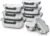 Cuiselect 8 PCS Stainless Steel Lunch Box, 4-Size (58/41 /24 /14Oz) Stackable Metal Bento Boxes BPA Free Dishwasher Safe, Food Storage Containe, Leakproof Reusable Meal Storage for Work,Travel (Gray)
