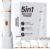 KINGTEE 5-in-1 Electric Bikini Trimmer for Women – IPX7 Waterproof Shaver, Cordless Body & Facial Razors for Women, Ceramic Blades, USB-C Rechargeable, Painless Hair Removal Kit (White)