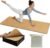 LILXIU Foldable Cork Yoga Mat 72 * 24 in 4 mm Thick Sweat Resistant with Rubber Base Hot Yoga Mat with Storage Bag Lightweight Grip Mats for Travel and Pilates Fitness Home Workouts