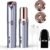 Facial Hair Remover for Women’s Face Chin Lip Mustache Neck Armpit Peach Fuzz, Gurelax Electric Painless Hair Removal Device with 2 Replacement Heads