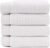 S&T INC. Aura Microfiber Waffle Bath Towels, 4 Pack, Quick-Dry, Ultra Absorbent, Lightweight Towels for Bathroom, 30 inches x 60 inches, 420GSM, White