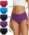 Incontinence Underwear for Women, Leak Proof Reusable Washable Full Briefs for Bladder Leak, Postpartum 5 Pack (Multicolor01, Large)
