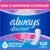 Always Discreet Adult Incontinence Pads for Women, Drier, 4 Drop Regular Length, Moderate Absorbency, Pads for Bladder Control Management, Bladder Leaks, & Postpartum Pads, 108ct