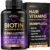 Biotin | Collagen | Hyaluronic Acid | Keratin – Hair Growth & Strength Support Vitamins – Skin & Nails Supplement – Clinically Tested for Men & Women – 25000mcg Vitamins B1, B2, B3, B6 & B7 – 60 Caps