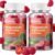 Magnesium Glycinate Gummies, Sugar Free Magnesium Supplement w/Ashwagandha, Zinc, Vegan Magnesium Glycinate Supplement for Adults – 120 Cherry Gummies