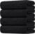 HOMEXCEL Waffle Bath Towels Set 4 Pack, Premium Microfiber Bathroom Towels, Lightweight, Highly Absorbent and Quick Dry Towel for Bathroom, Gym, Shower, Hotel, and Spa, 30 x 60 Inch, Black