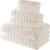 BAGNO MILANO Certified Organic Turkish Cotton Bath Towels, Luxury Jacquard Absorbent, Ultra Soft-Plush Organic Towel Set (Cream, Towel Set of 6)