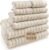 Softerry Pure Organic Cotton Bath Towel Set – 100% Soft Cotton – Extra Absorbent and Durable – 500 GSM Quick Dry – Luxury Hotel & Spa Quality – Fade Resistant – Eco Friendly (Natural, Set of 8)
