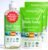 Truly Free Non Toxic Dish Soap Kit | Natural Concentrated Dishwashing Liquid – Sweet Basil Scent | Organic Plant-Based | Family Safe – Eco-Friendly Formula | 16 fl oz
