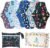 PHOGARY Reusable Menstrual Pads, Bamboo Cloth Pads for Heavy Flow with Wet Bag, Large Sanitary Pad Set with Wings for Women, Washable Overnight Cloth Panty Liners Period(7 in 1, Style G)