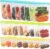 SPLF 24 Pack Reusable Food Storage Bags Dishwasher Microwave Safe, BPA Free Reusable Freezer Bags, Silicone Free Containers for Meal Prep, Fridge Kitchen Organization – 8 Gallon 8 Sandwich 8 Snack