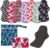 PHOGARY Reusable Menstrual Pads, Washable Overnight Cloth Panty Liners, 7pcs Bamboo Cloth Large Sanitary Pads for Heavy Flow with 1pc Wet Bag