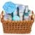 Aqua Elegante Spa Basket For Women – Deluxe Bath Set with Wash, Bubble Bath, Lotion, Salts, Body Scrub, Towel, Shower Puff, Bathbombs, Reusable Basket, Gifts for Mom, Wife, Her – Ocean & Coconut