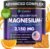 Secret Element Magnesium Glycinate 2150MG Gummies for Women and Men, High Absorption Magnesium Glycinate, Citrate, Malate Gummies for Adults & Kids, Sleep Support, Sugar Free, Vegan, 60 Chews, Orange