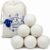 XL Wool Dryer Balls (6-Pack) – 100% Organic New Zealand Wool Laundry Balls for Dryer – Natural Fabric Softener & Reusable Anti Static Solution to Reduce Wrinkles & Shorten Drying Time