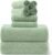 8-Piece Bath Towel Set, 2 Extra Large Bath Towel Sheets, 2 Hand Towels and 4 Washcloths – Highly Absorbent Quick Dry Polyester,Ultra Soft Towel Set for Bathroom, Waffle Weave Design, Pack of 8, Green