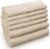 Softerry European Waffle Weave Bath Towel Set of 8-100% Organic Cotton – Quick Dry Lint Free Thin and Absorbent – Fade Resistant – Eco-Friendly (Natural)