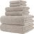POLYTE 430 GSM Microfiber Quick Dry Lint Free Oversize Bath Towel Set, 6 Piece (Waffle Weave)