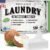 Laundry Detergent Sheets – Eco Friendly Hypoallergenic for sensitive skin, Natural Plant Based Washer Sheets, Travel Laundry Detergent, Chemical Free (64cnt/128 Small Loads) Unscented, Fragrance-Free