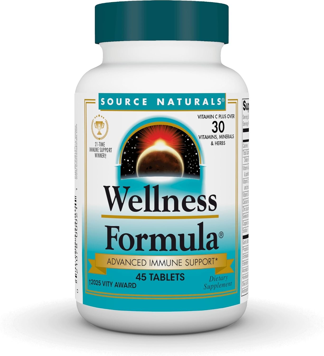 Source Naturals Wellness Formula Bio-Aligned Vitamins & Herbal Defense – Immune System Support Supplement & Immunity Booster – 45 Tablets